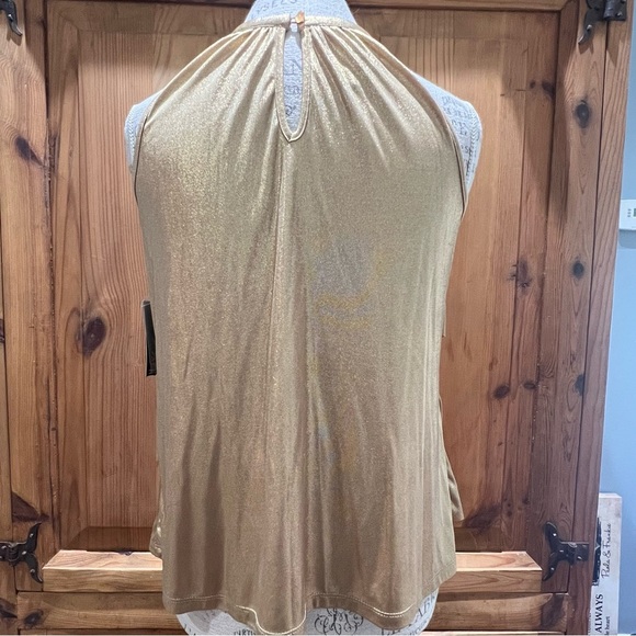 INC International Concepts Tan Sleeveless Ruffled Blouse - Picture 5 of 8